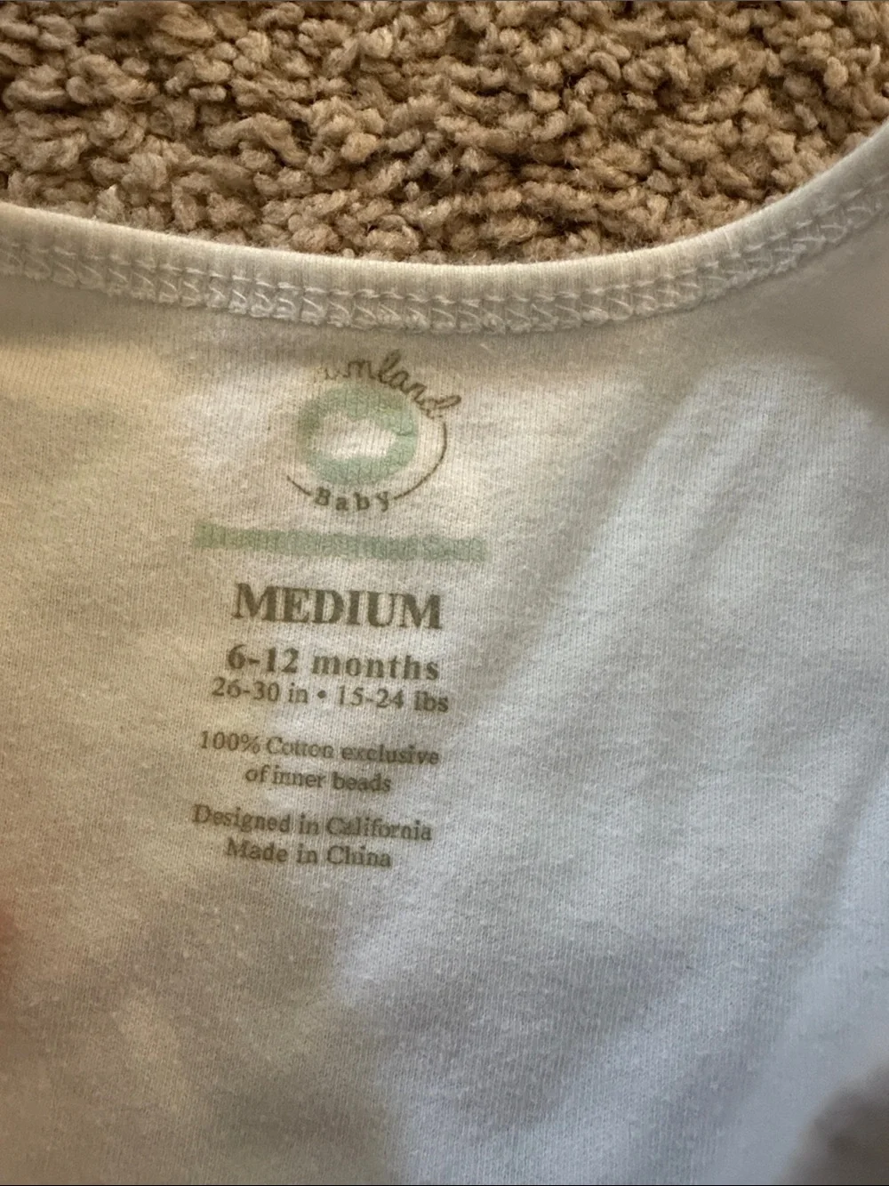 Quilted Star Sleep Sack - Cream with Silver Stars